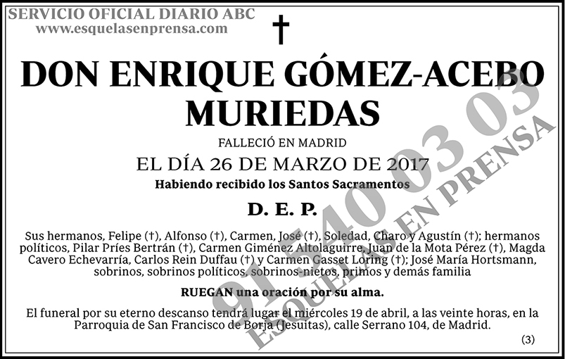 Enrique Gómez-Acebo Muriedas